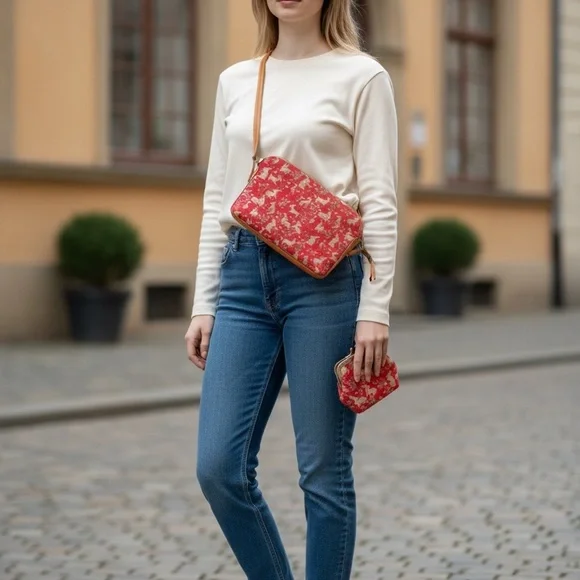 Lady and The Unicorn bag and coin purse - Picture 3 of 7